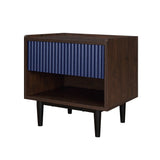 Duane Nightstand in Dark Brown and Navy Blue - Set of 2 2-NS-10GLF-NB Manhattan Comfort