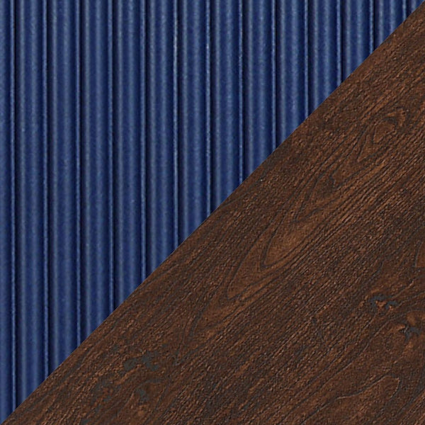 Duane Nightstand in Dark Brown and Navy Blue - Set of 2 2-NS-10GLF-NB Manhattan Comfort