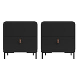 Bogardus Nightstand in Black - Set of 2 2-NS-319AMC153 Manhattan Comfort