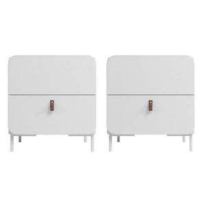 Bogardus Nightstand in White - Set of 2 2-NS-319AMC86 Manhattan Comfort