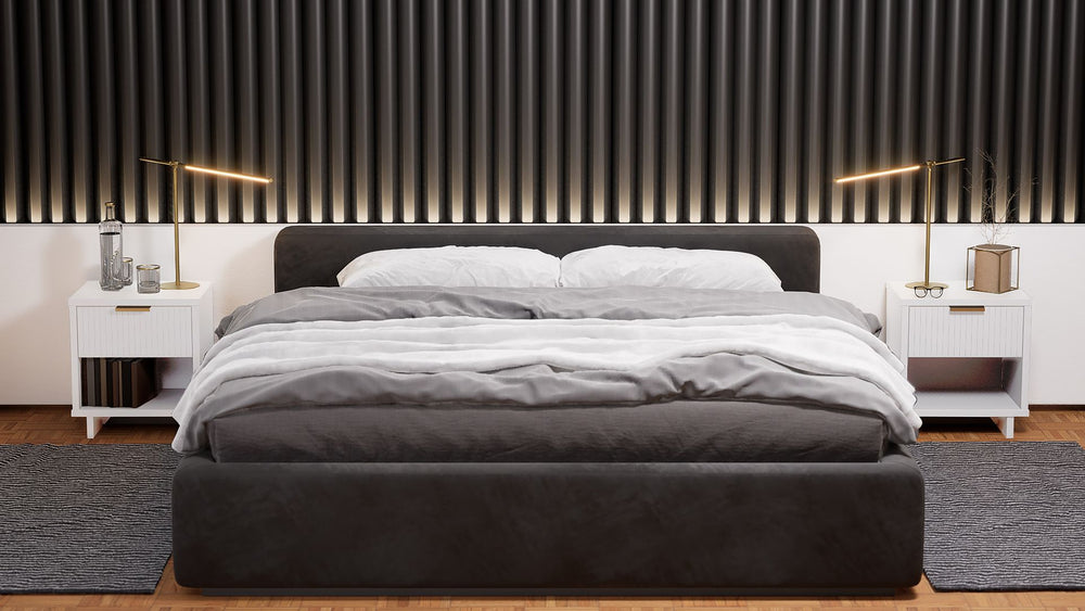 Manhattan Comfort Granville Modern 2- Piece Nightstand White 2-NS-5001