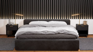 Manhattan Comfort Granville Modern 2- Piece Nightstand Black 2-NS-5002