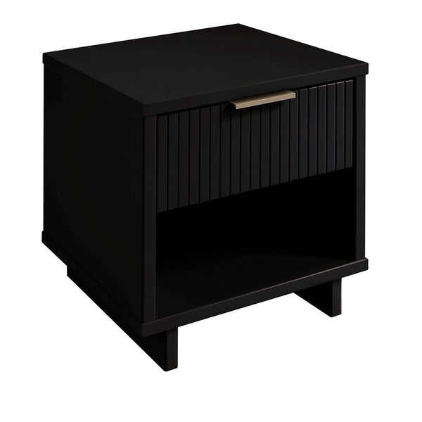 Manhattan Comfort Granville Modern 2- Piece Nightstand Black 2-NS-5002