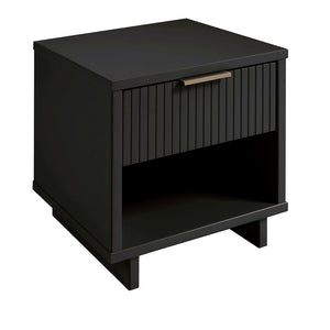 Manhattan Comfort Granville Modern 2- Piece Nightstand Dark Grey 2-NS-5005