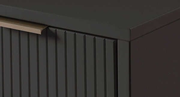 Manhattan Comfort Granville Modern 2- Piece Nightstand Dark Grey 2-NS-5005