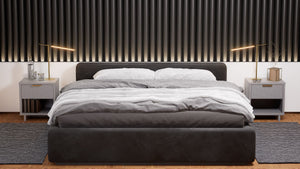 Manhattan Comfort Granville Modern 2- Piece Nightstand Light Grey 2-NS-5006