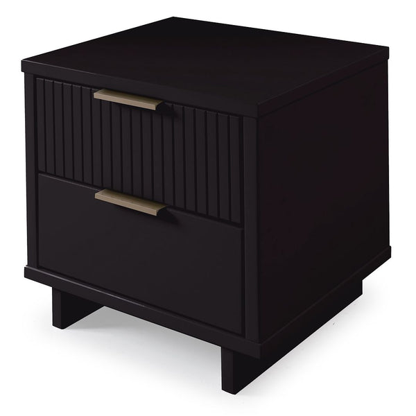 Manhattan Comfort Granville Modern 2- Piece Nightstand Black 2-NS-5012