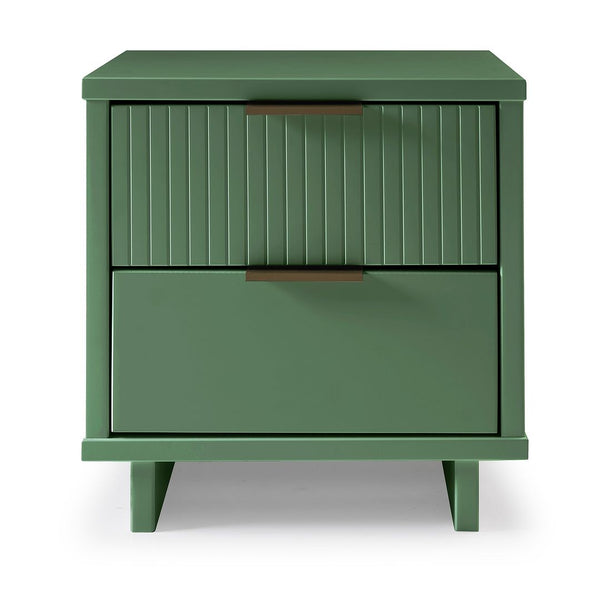 Manhattan Comfort Granville Modern 2- Piece Nightstand Sage Green 2-NS-5013