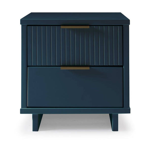 Manhattan Comfort Granville Modern 2- Piece Nightstand Midnight Blue 2-NS-5014