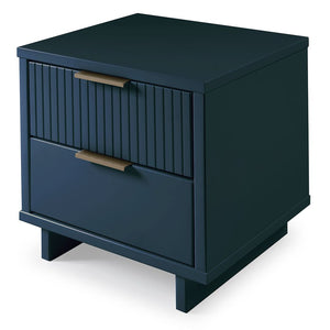 Manhattan Comfort Granville Modern 2- Piece Nightstand Midnight Blue 2-NS-5014