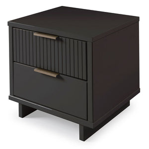 Manhattan Comfort Granville Modern 2- Piece Nightstand Dark Grey 2-NS-5015