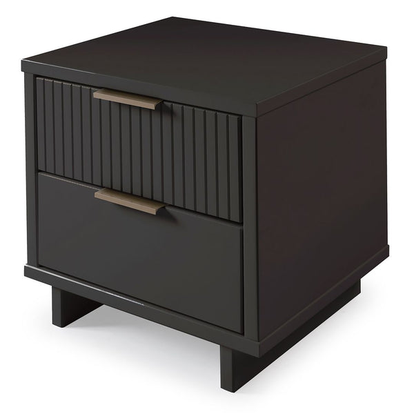 Manhattan Comfort Granville Modern 2- Piece Nightstand Dark Grey 2-NS-5015