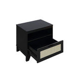 Manhattan Comfort Sheridan Mid-Century Modern Nightstand - Set of 2 Black 2-NS-5GLF-BK