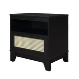 Manhattan Comfort Sheridan Mid-Century Modern Nightstand - Set of 2 Black 2-NS-5GLF-BK