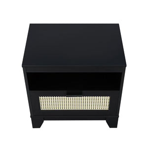 Manhattan Comfort Sheridan Mid-Century Modern Nightstand - Set of 2 Black 2-NS-5GLF-BK