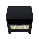 Manhattan Comfort Sheridan Mid-Century Modern Nightstand - Set of 2 Black 2-NS-5GLF-BK