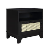 Manhattan Comfort Sheridan Mid-Century Modern Nightstand - Set of 2 Black 2-NS-5GLF-BK