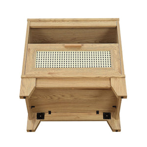 Manhattan Comfort Sheridan Mid-Century Modern Nightstand - Set of 2 Nature 2-NS-5GLF-NA