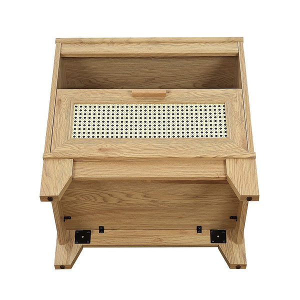 Manhattan Comfort Sheridan Mid-Century Modern Nightstand - Set of 2 Nature 2-NS-5GLF-NA