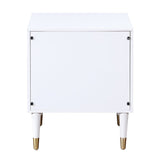 Manhattan Comfort Stanton Modern Nightstand- Set of 2 White 2-NS-CHKD02-WH