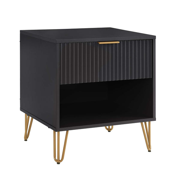 DUMBO 1.0 Nightstand in Black - Set of 2 2-NS001-BK Manhattan Comfort