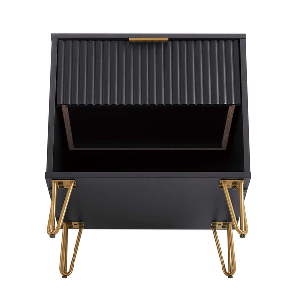 DUMBO 1.0 Nightstand in Black - Set of 2 2-NS001-BK Manhattan Comfort