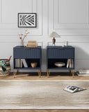 DUMBO 1.0 Nightstand in Midnight Blue - Set of 2 2-NS001-MB Manhattan Comfort