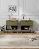 DUMBO 1.0 Nightstand in Olive Green - Set of 2 2-NS001-OG Manhattan Comfort