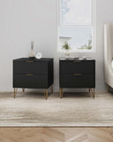 DUMBO 2.0 Nightstand in Black - Set of 2 2-NS002-BK Manhattan Comfort