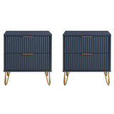 DUMBO 2.0 Nightstand in Midnight Blue - Set of 2 2-NS002-MB Manhattan Comfort