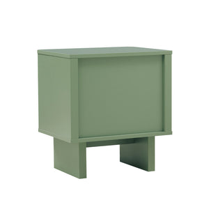Manhattan Comfort Ella Nightstand With Two Full Extension Drawers - Effortless Elegance For Modern Living Spaces Sage Green Mdf 2-ns005-gr