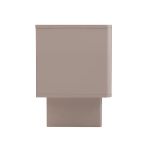 Manhattan Comfort Ella Nightstand With Two Full Extension Drawers - Effortless Elegance For Modern Living Spaces Mocha Mdf 2-ns005-mo