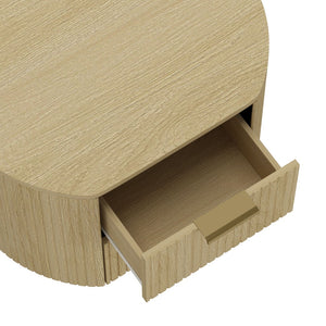 Manhattan Comfort Olivia Modern Nightstand With Spacious Drawers - Elegant Design For A Serene Bedroom Retreat Natural Oak Mdf 2-ns010-gno