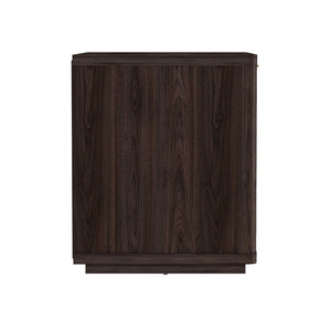 Manhattan Comfort Evelyn Nightstand Set Of 2 - Elegant Design With Full Extension Drawers And Subtle Gold Hardware Brown Mdf 2-ns012-br