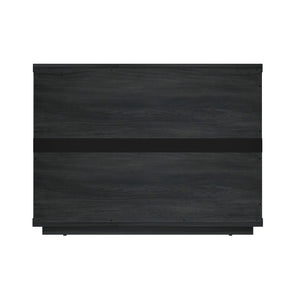 Manhattan Comfort Evelyn Nightstand Set Of 2 - Elegant Design With Full Extension Drawers And Subtle Gold Hardware Charcoal Grey Mdf 2-ns012-ch