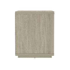 Manhattan Comfort Evelyn Nightstand Set Of 2 - Elegant Design With Full Extension Drawers And Subtle Gold Hardware Natural Mdf 2-ns012-na