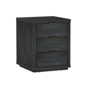 Manhattan Comfort Evelyn Modern Nightstand Set With Elegant Drawers And Gold Accents For A Serene Bedroom Retreat Charcoal Grey Mdf 2-ns013-ch