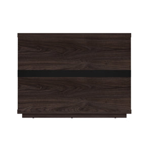 Manhattan Comfort Evelyn Nightstand Set Of 2 - Elegant Design With Full Extension Drawers And Subtle Gold Hardware Brown Mdf 2-ns014-br