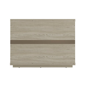 Manhattan Comfort Evelyn Nightstand Set Of 2 - Elegant Design With Full Extension Drawers And Subtle Gold Hardware Natural Mdf 2-ns014-na