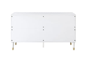 Manhattan Comfort Stanton Modern Dresser and Nightstand White 2-NSDR-CHKD0602-WH