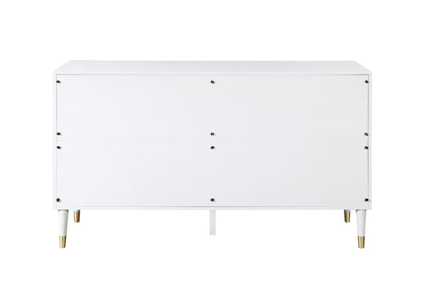 Manhattan Comfort Stanton Modern Dresser and Nightstand White 2-NSDR-CHKD0602-WH