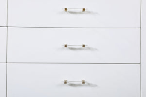 Manhattan Comfort Stanton Modern Dresser and Nightstand White 2-NSDR-CHKD0602-WH