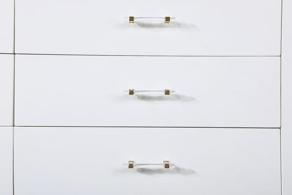 Manhattan Comfort Stanton Modern Dresser and Nightstand White 2-NSDR-CHKD0602-WH