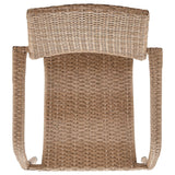 Manhattan Comfort Genoa Modern Patio Dining Armchair Nature Tan Weave 2-OD-DC002-NE