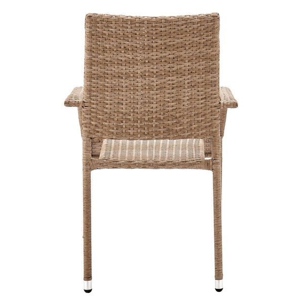 Manhattan Comfort Genoa Modern Patio Dining Armchair Nature Tan Weave 2-OD-DC002-NE