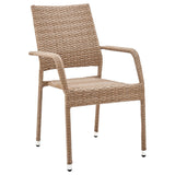 Manhattan Comfort Genoa Modern Patio Dining Armchair Nature Tan Weave 2-OD-DC002-NE