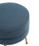 Bailey Ottoman in Blue with Gold Feet- Set of 2 2-OT003-BL Manhattan Comfort