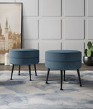 Bailey Ottoman in Blue with Black Feet- Set of 2 2-OT003-BLB Manhattan Comfort