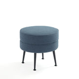 Bailey Ottoman in Blue with Black Feet- Set of 2 2-OT003-BLB Manhattan Comfort