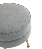 Bailey Ottoman in Grey with Gold Feet- Set of 2 2-OT003-GY Manhattan Comfort